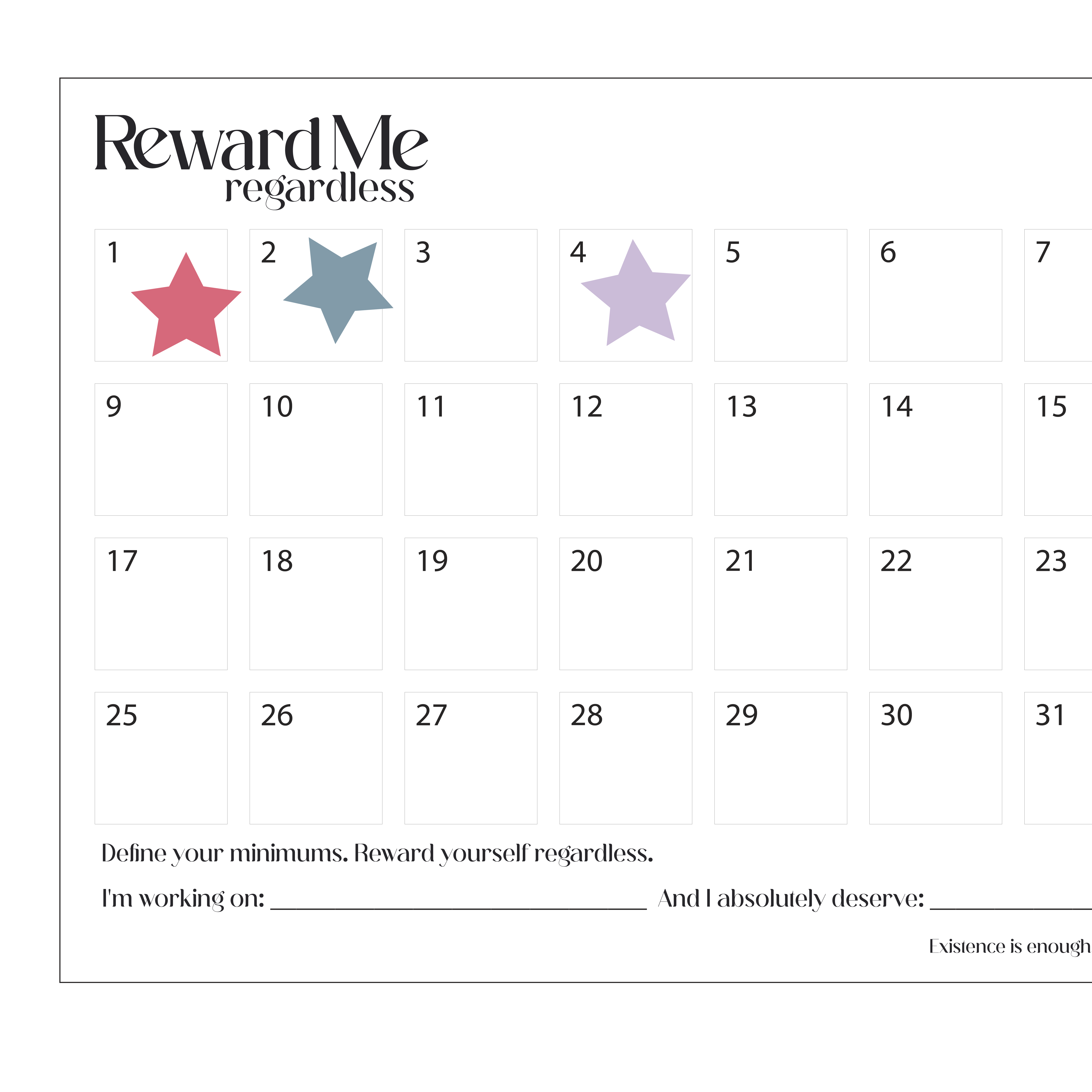 32-Day Tracker Kit — in use